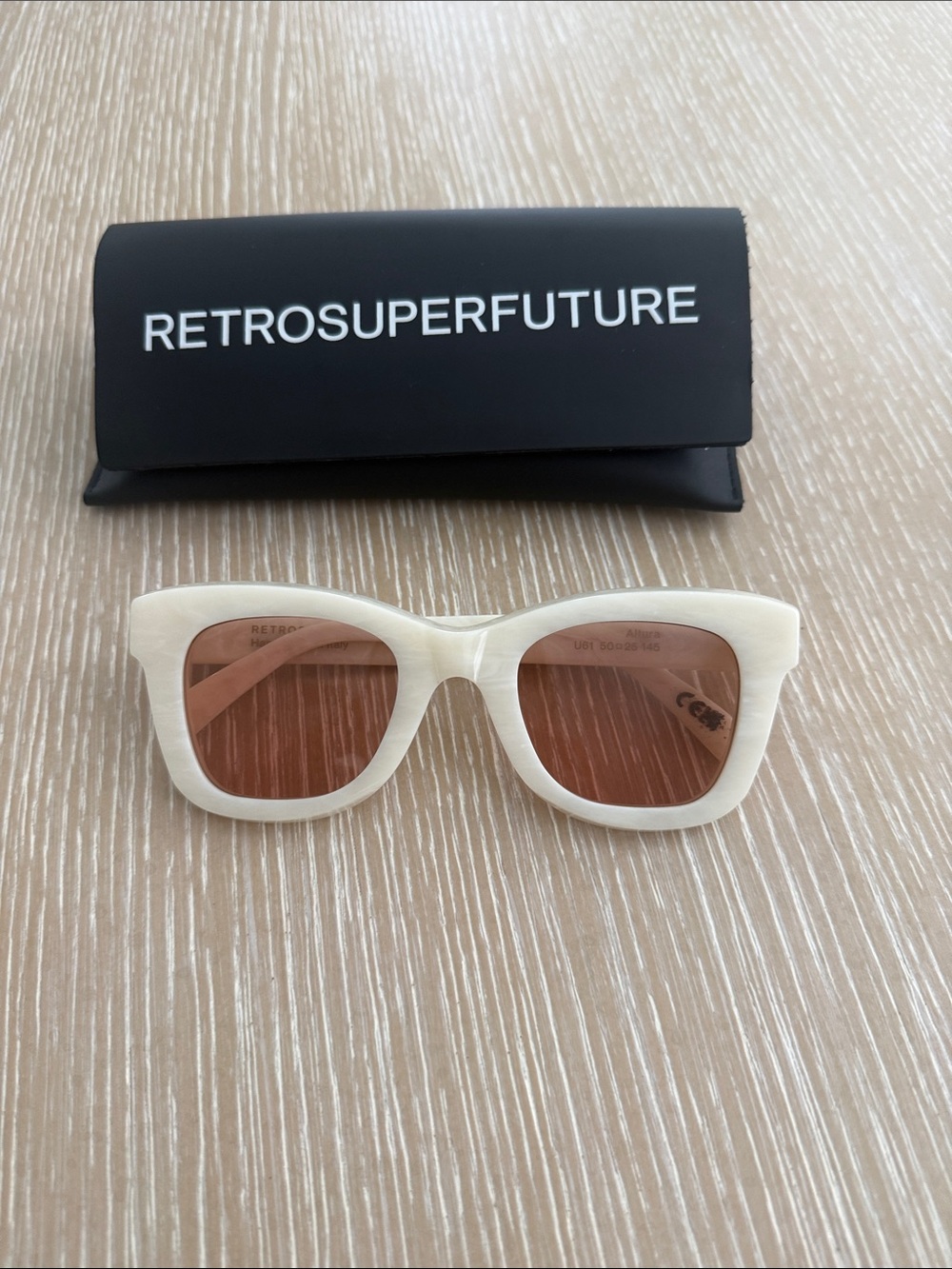 Retrosuperfuture Altura Roccia Sunglasses White Cream UNISEX Handmade Italy